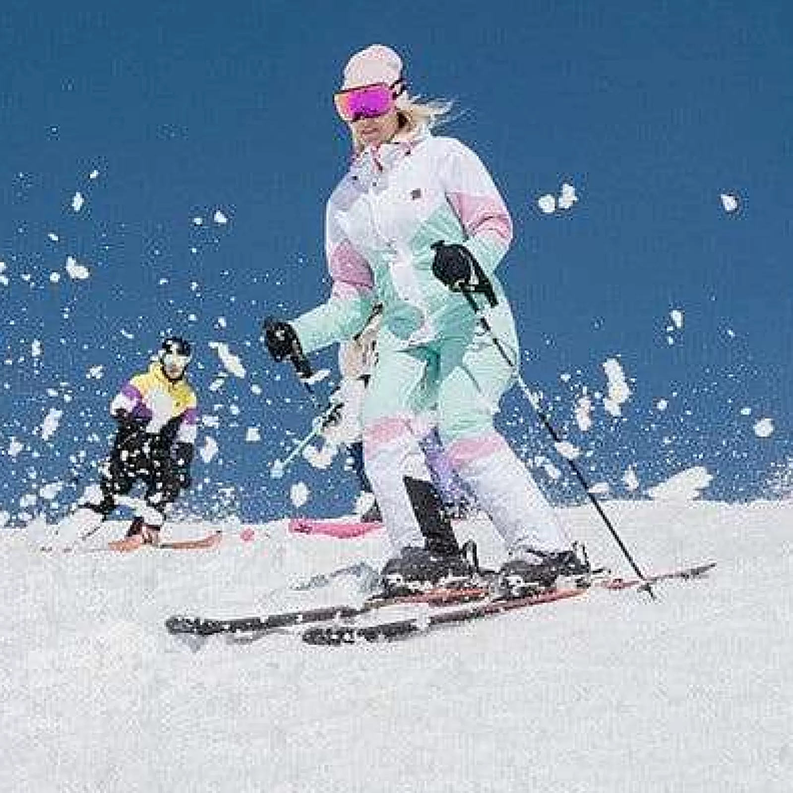 OOSC 1080 Jackets & Pants<1080 Women'S Ski & Snowboard Pant - Pastel Pink, White & Pastel Mint