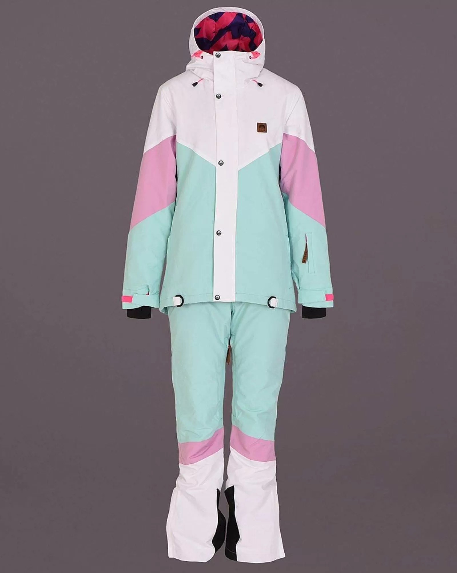 OOSC Snow Pants / Bibs<1080 Women'S Ski & Snowboard Pant - Pastel Pink, White & Pastel Mint