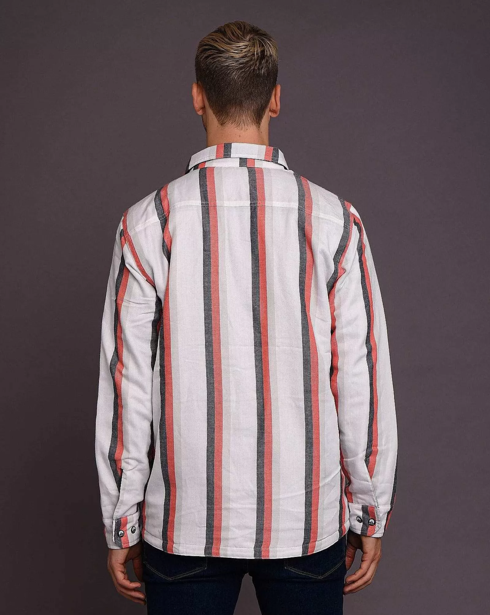 OOSC Insulated Jackets<Fresh Pow Men'S Reversible Mid-Layer Jacket - White, Red, Black & Grey