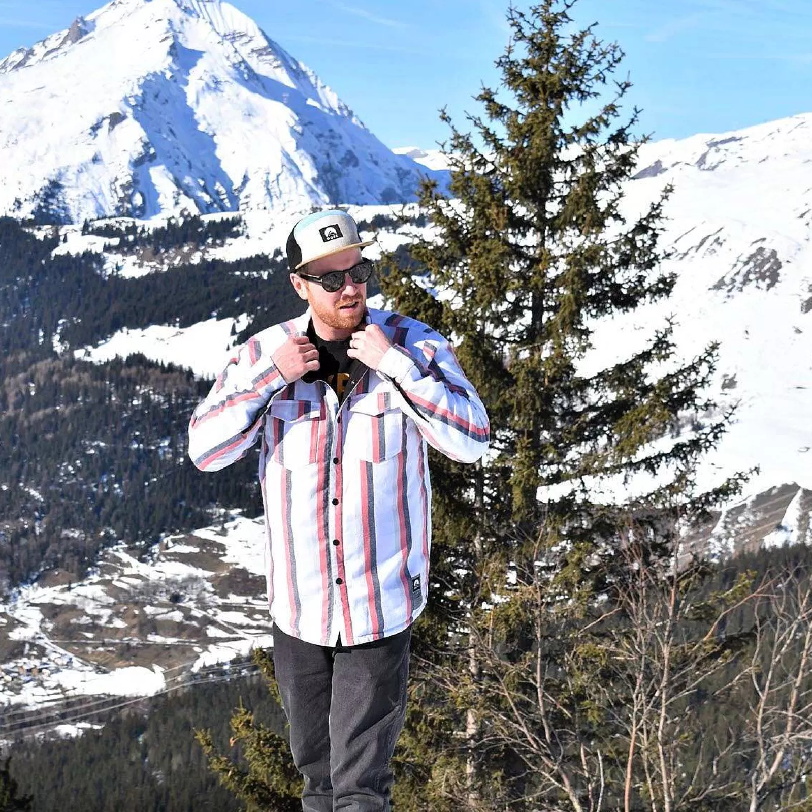 OOSC Insulated Jackets<Fresh Pow Men'S Reversible Mid-Layer Jacket - White, Red, Black & Grey