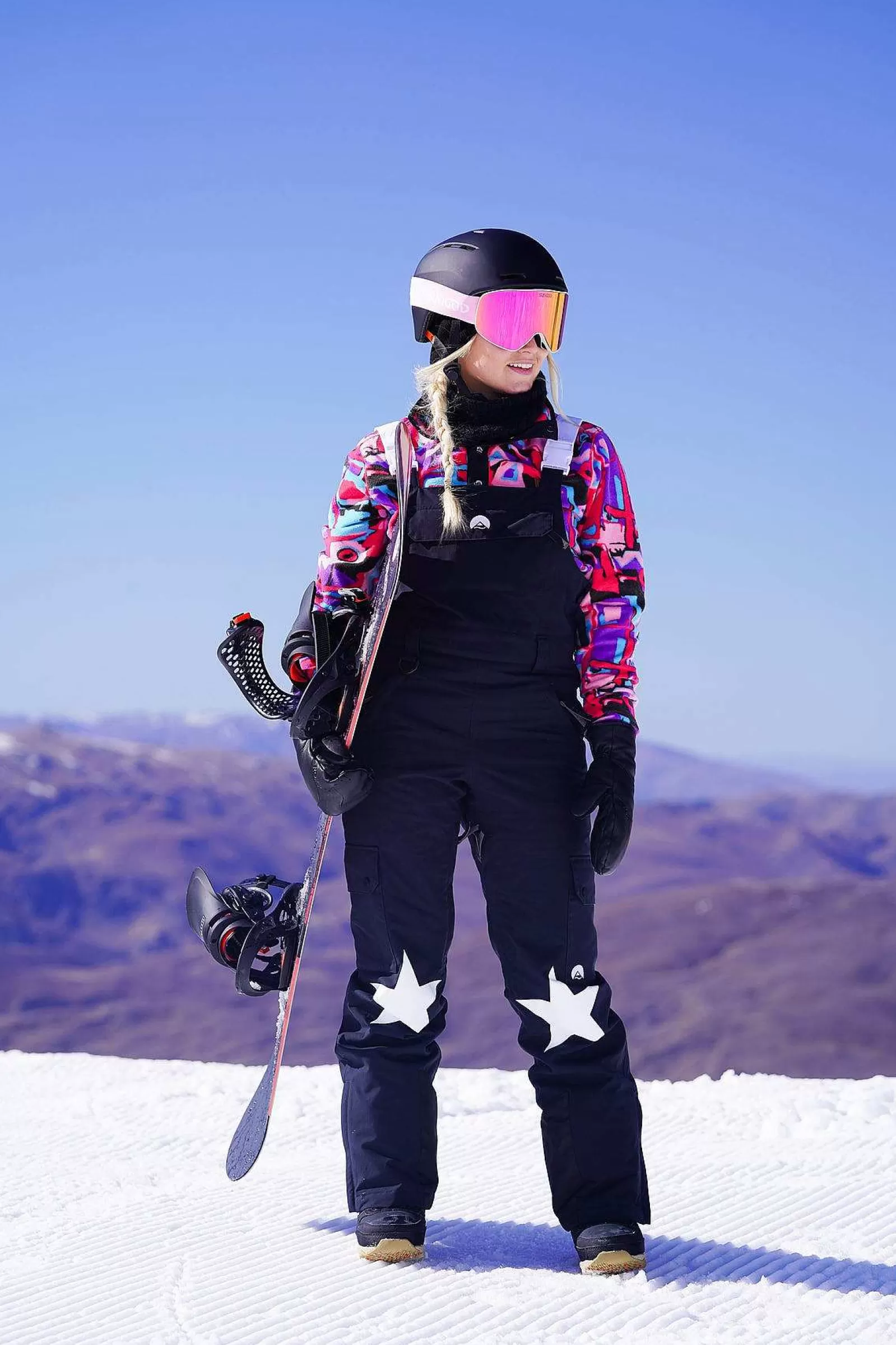 OOSC Snow Pants / Bibs<Yeh Girl Ski & Snowboard Bib Pant - Katie Ormerod Black Stars Signature Line