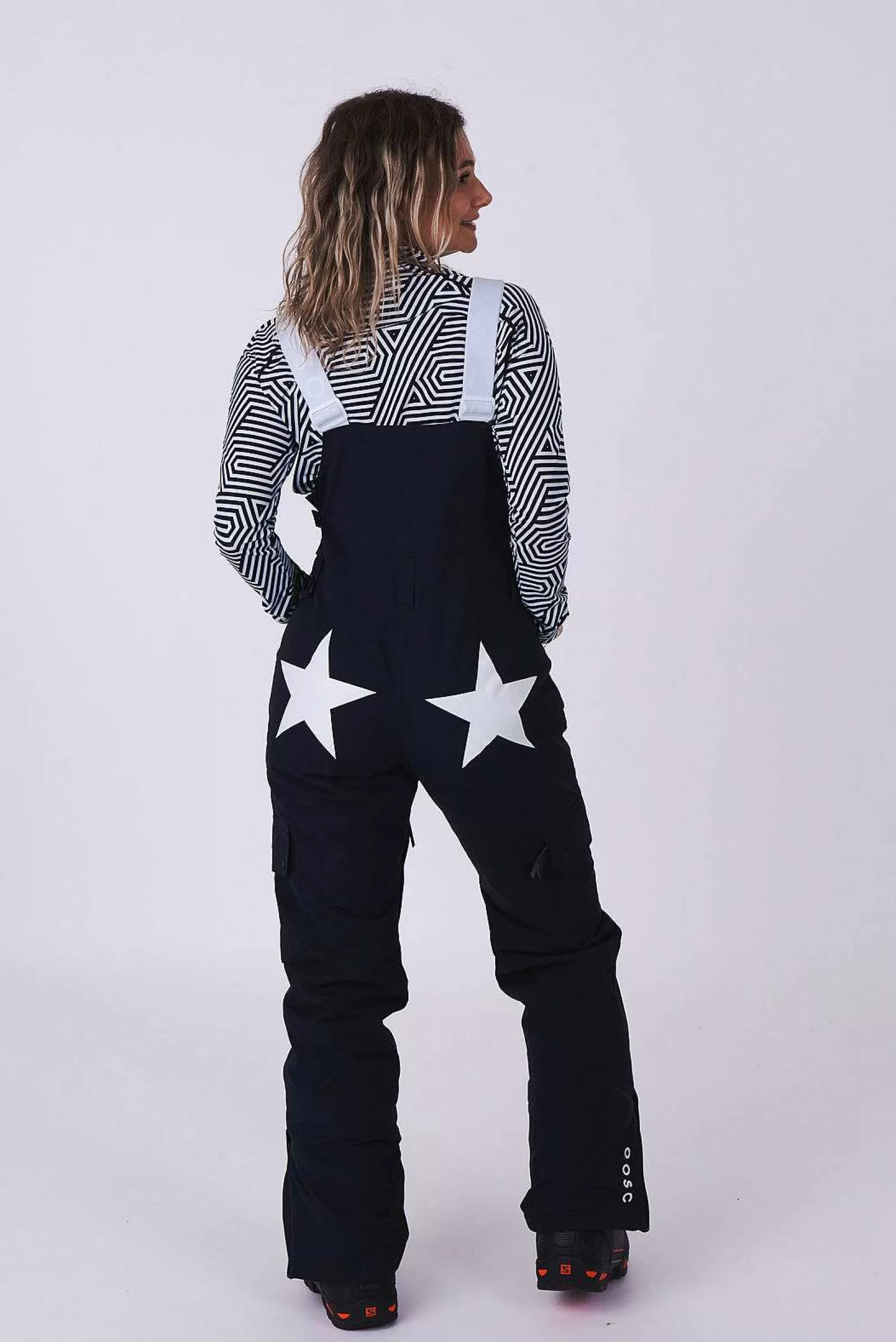 OOSC Snow Pants / Bibs<Yeh Girl Ski & Snowboard Bib Pant - Katie Ormerod Black Stars Signature Line