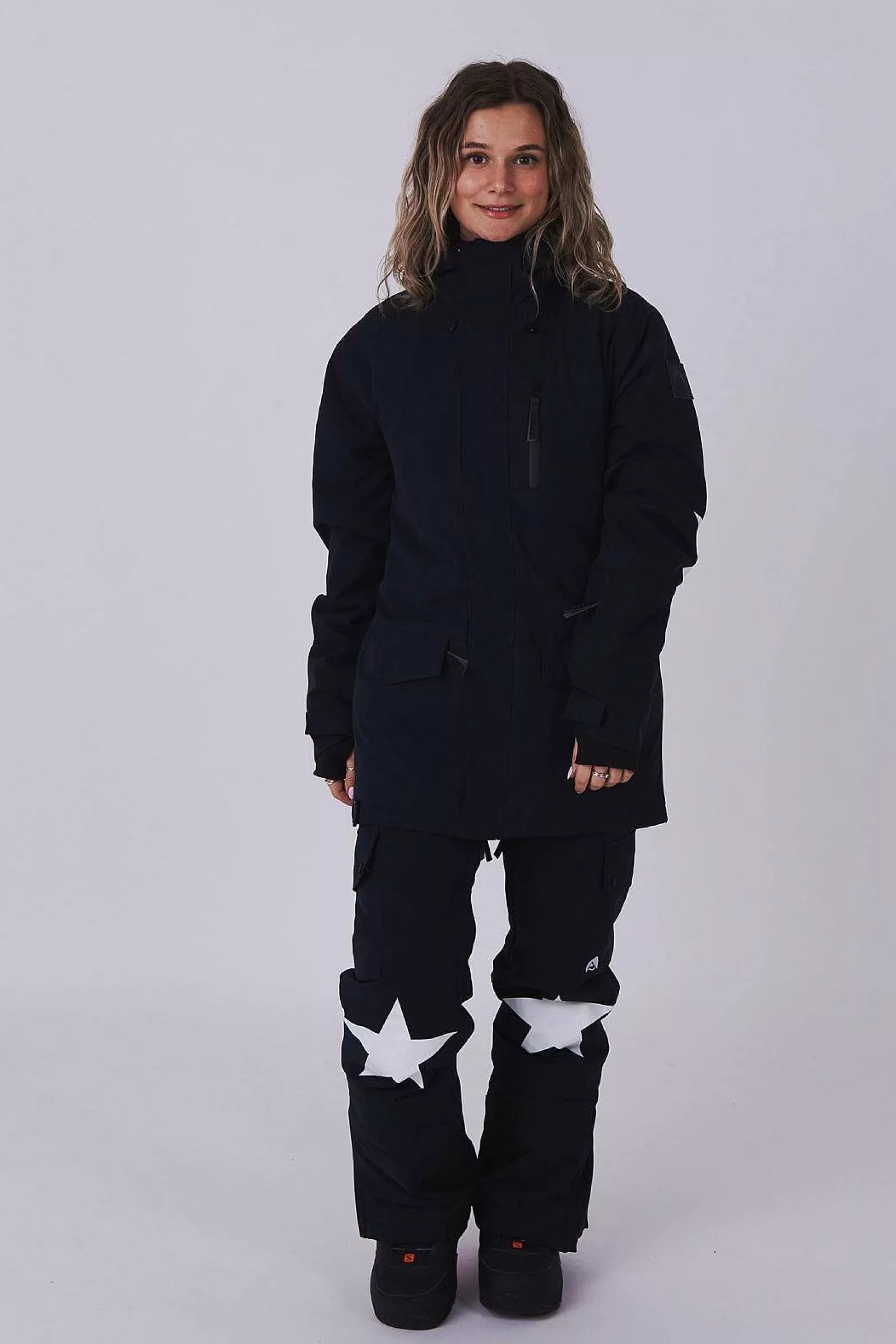 OOSC Snow Jackets<Yeh Girl Ski & Snowboard Jacket - Katie Ormerod Black Stars Signature Line