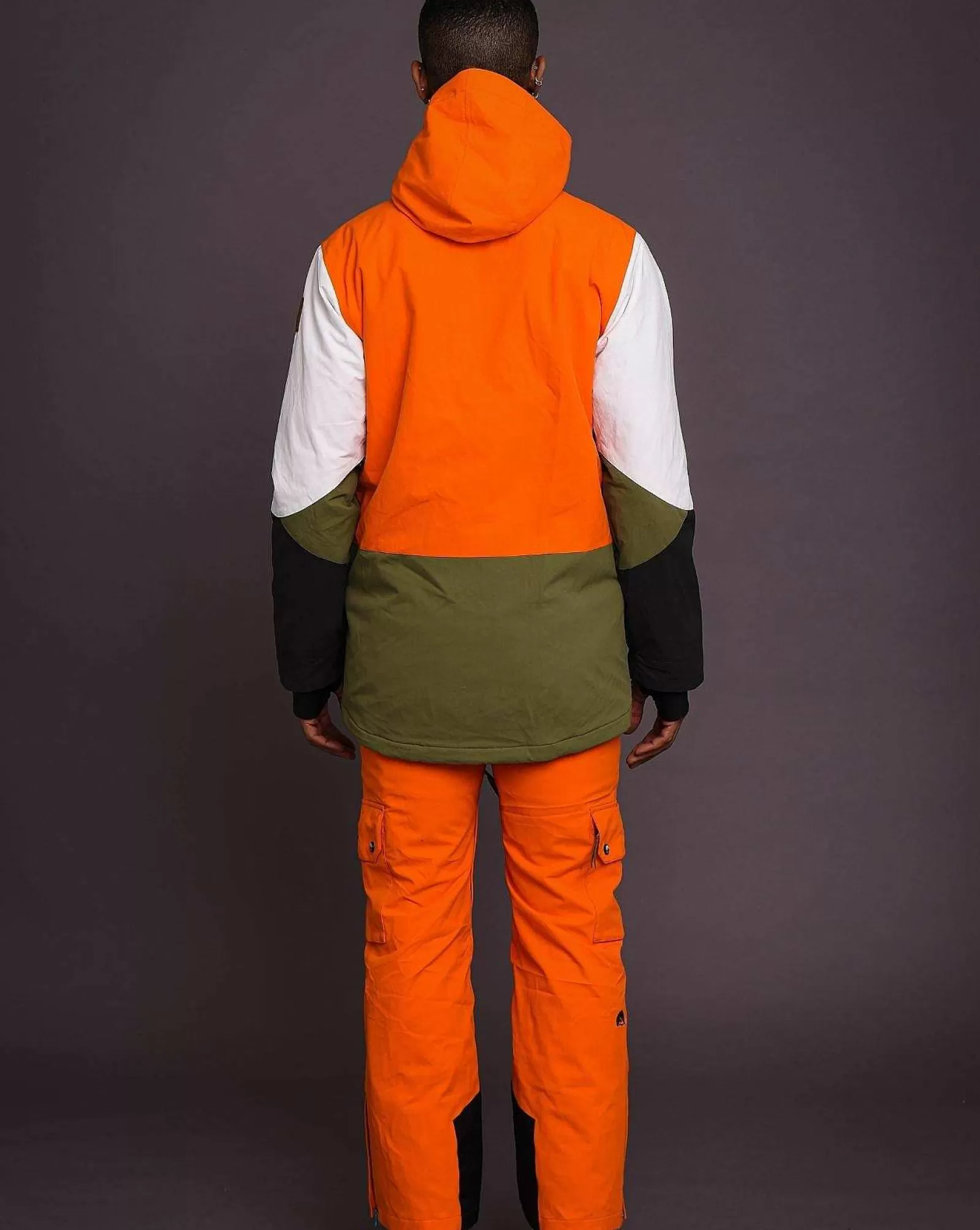 OOSC Snow Jackets<Yeh Man Men'S Ski & Snowboard Jacket - Orange, Khaki & White