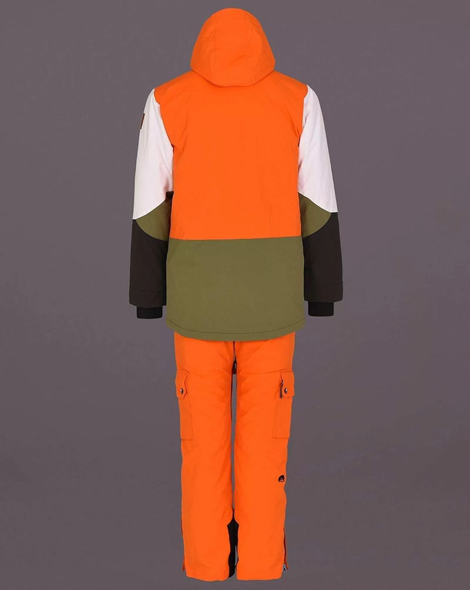 OOSC Snow Jackets<Yeh Man Men'S Ski & Snowboard Jacket - Orange, Khaki & White